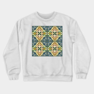 Summer Lemons in My Italian Villa | Blue Yellow Crewneck Sweatshirt